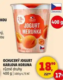 Penny Market OCHUCENÝ JOGURT KARLOVA KORUNA různé druhy, 400 g nabídka