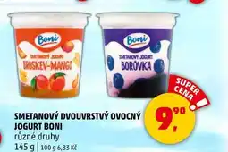 Penny Market SMETANOVÝ DVOUVRSTVÝ OVOCNÝ JOGURT BONI různé druhy, 145 g nabídka