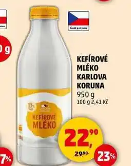 Penny Market KEFÍROVÉ MLÉKO KARLOVA KORUNA, 950 g nabídka