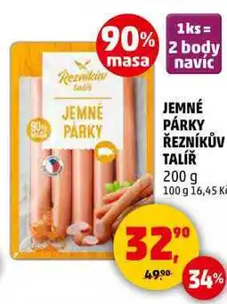 Penny Market JEMNÉ PÁRKY ŘEZNÍKŮV TALÍŘ, 200 g nabídka