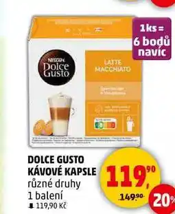 Penny Market DOLCE GUSTO KÁVOVÉ KAPSLE různé druhy, 1 balení nabídka