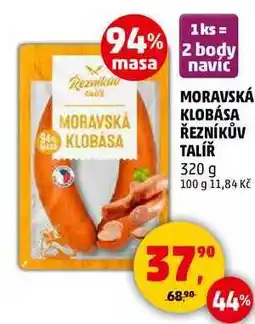 Penny Market MORAVSKÁ KLOBÁSA ŘEZNÍKŮV TALÍŘ, 320 g nabídka