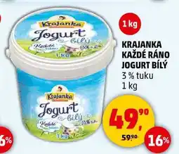 Penny Market KRAJANKA KAŽDÉ RÁNO JOGURT BÍLÝ 3% tuku, 1 kg nabídka