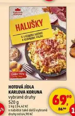 Penny Market HOTOVÁ JÍDLA KARLOVA KORUNA vybrané druhy, 520 g nabídka