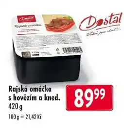 Qanto Rajská omáčka s hovězím a kned nabídka