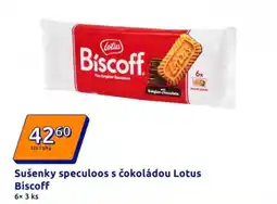 Action Sušenky speculoos s čokoládou lotus biscoff nabídka