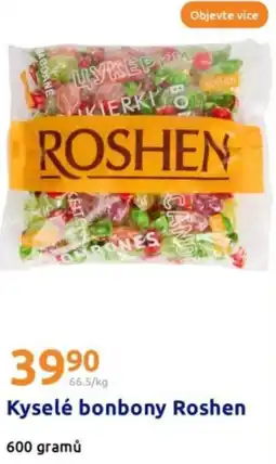 Action Kyselé bonbony roshen nabídka