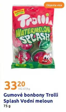 Action Gumové bonbony trolli splash vodní meloun nabídka