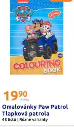 Action Omalovánky paw patrol tlapková patrola nabídka