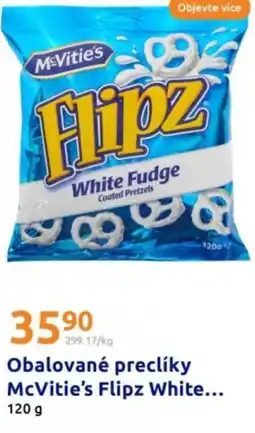 Action Obalované preclíky mcvitie's flipz white nabídka