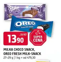 Terno Milka choco snack, oreo fresh milk-snack nabídka