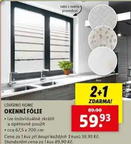 Lidl LIVARNO HOME OKENNÍ FÓLIE nabídka