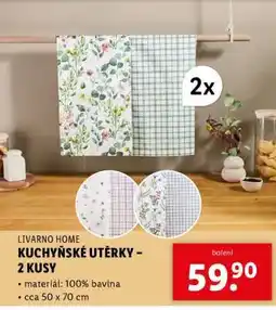 Lidl LIVARNO HOME KUCHYŇSKÉ UTĚRKY – 2 KUSY nabídka
