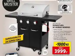 Lidl GRILLMEISTER PLYNOVÝ GRIL SE 3 HOŘÁKY MEMPHIS nabídka