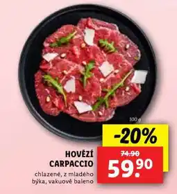 Lidl Hovězí carpaccio nabídka