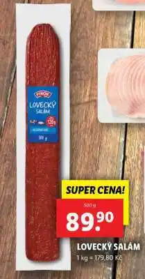 Lidl Lovecký salám nabídka