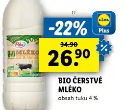 Lidl BIO ČERSTVÉ MLÉKO nabídka