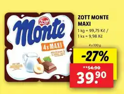 Lidl Zott MONTE MAXI nabídka