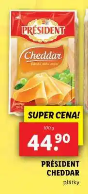 Lidl Président Cheddar plátky nabídka