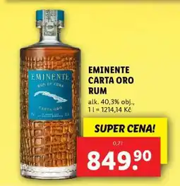 Lidl EMINENTE CARTA ORO RUM nabídka