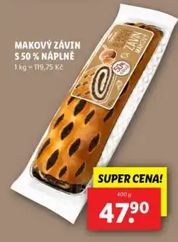Lidl MAKOVÝ ZÁVIN S 50% NÁPLNĚ nabídka