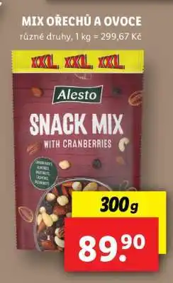 Lidl Alesto Snack Mix with Cranberries nabídka