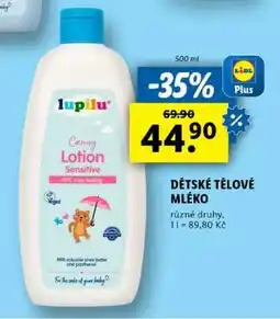 Lidl Dětské tělové mléko nabídka