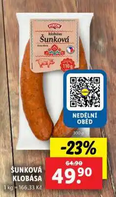 Lidl Šunková klobása nabídka