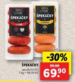 Lidl ŠPEKÁČKY nabídka