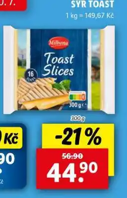 Lidl Milbona Toast Slices nabídka