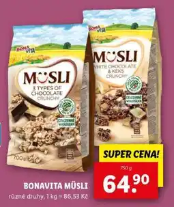 Lidl Bonavita Müsli nabídka