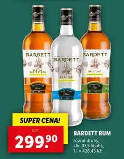 Lidl BARDETT RUM nabídka