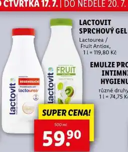 Lidl Lactovit Sprchový gel nabídka