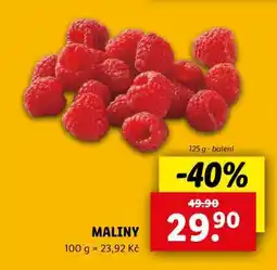Lidl Maliny nabídka