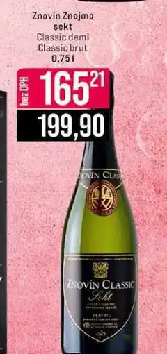 Jip Znovín Znojmo sekt Classic demi Classic brut 0,75l nabídka