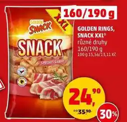 Penny Market GOLDEN RINGS, SNACK XXL různé druhy, 160/190 g nabídka