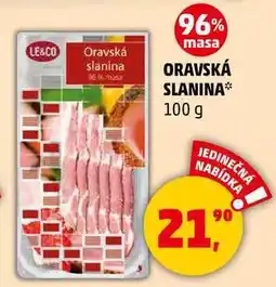 Penny Market Le & Co Oravská slanina, 100 g nabídka