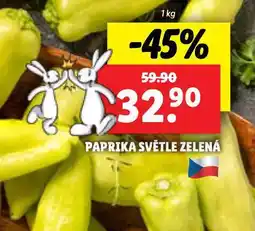 Lidl Paprika světlá zelená nabídka