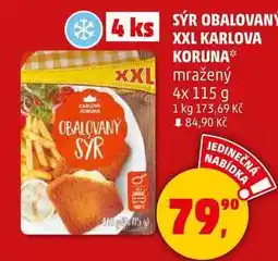 Penny Market SÝR OBALOVANÝ XXL KARLOVA KARLONA mražený, 4x 115 g nabídka