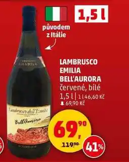 Penny Market LAMBRUSCO EMILIA BELL'AURORA červené, 1,5 l nabídka