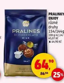 Penny Market PRALINKY ENJOY různé druhy, 154/144 g nabídka