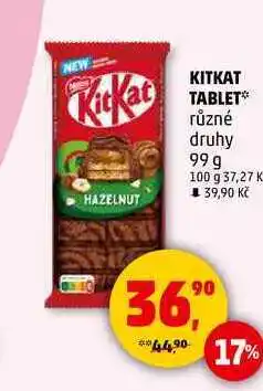 Penny Market KITKAT TABLET různé druhy, 99 g nabídka