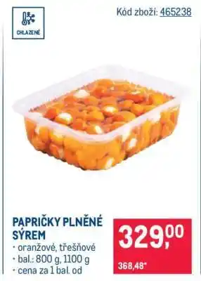 Makro Papričky plněné sýrem nabídka