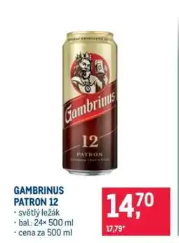 Makro Gambrinus Patron 12 nabídka