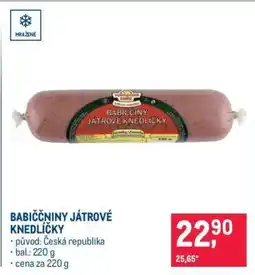Makro Babiččiny játrové knedlíčky nabídka
