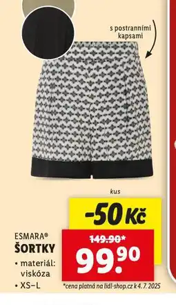 Lidl Šortky nabídka