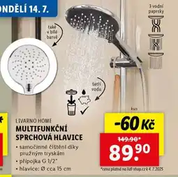 Lidl Multifunkční sprchová hlavice nabídka