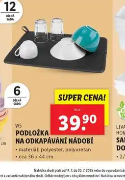 Lidl Oidložka na odkapávání nádobí nabídka