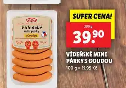 Lidl Vídeňské mini párky s goudou nabídka
