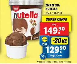 Lidl Zmrzlina nutella nabídka